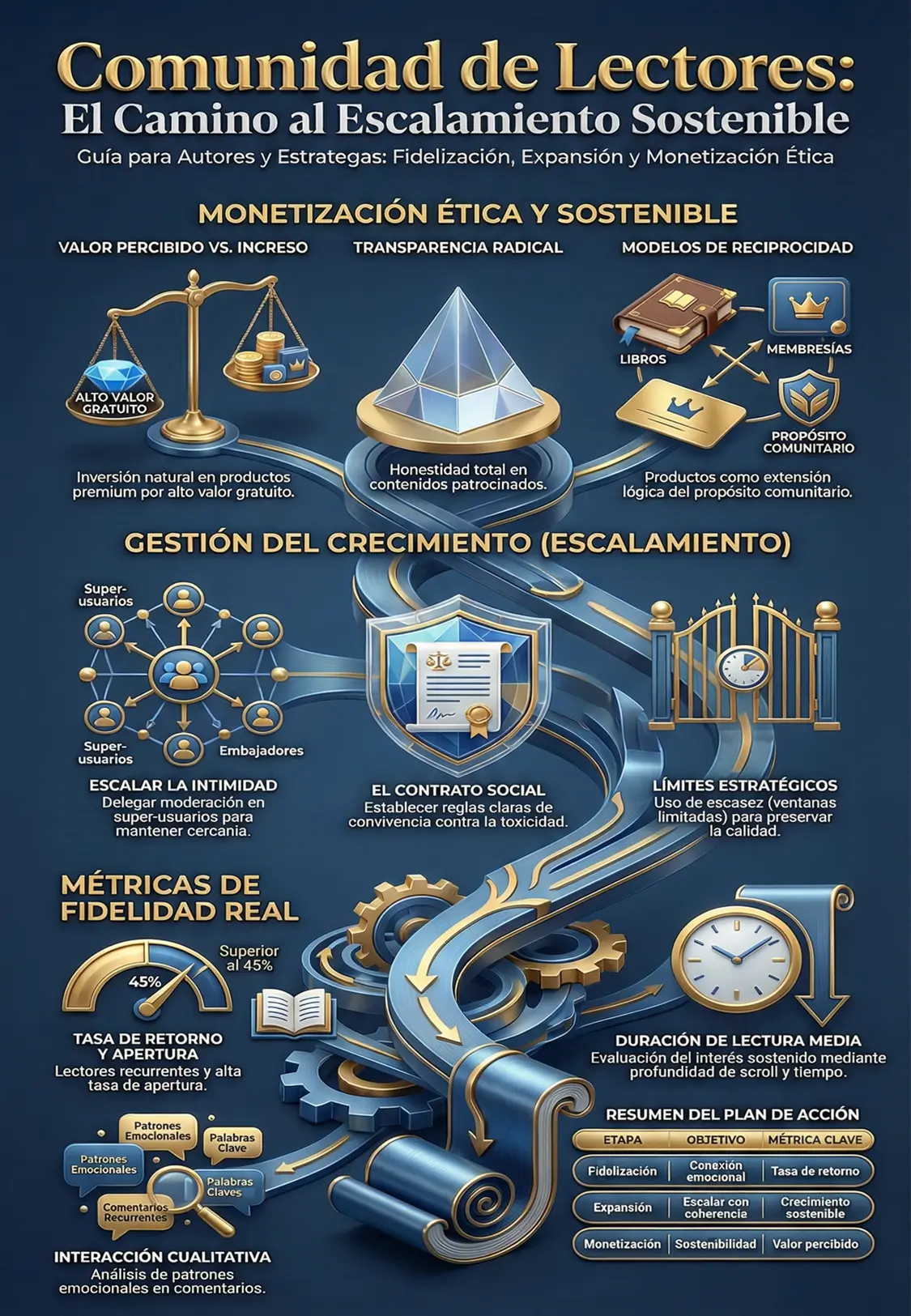 monetización métricas y escalamiento de comunidades