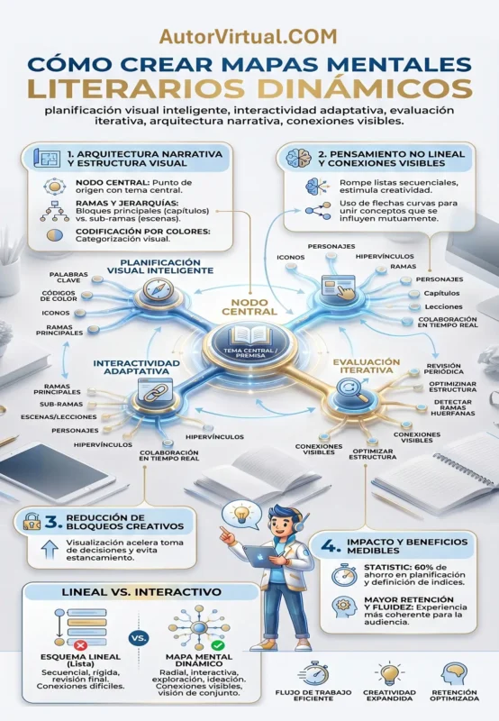 mapas mentales literarios dinámicos