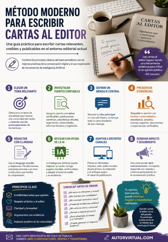 método para escribir cartas al editor